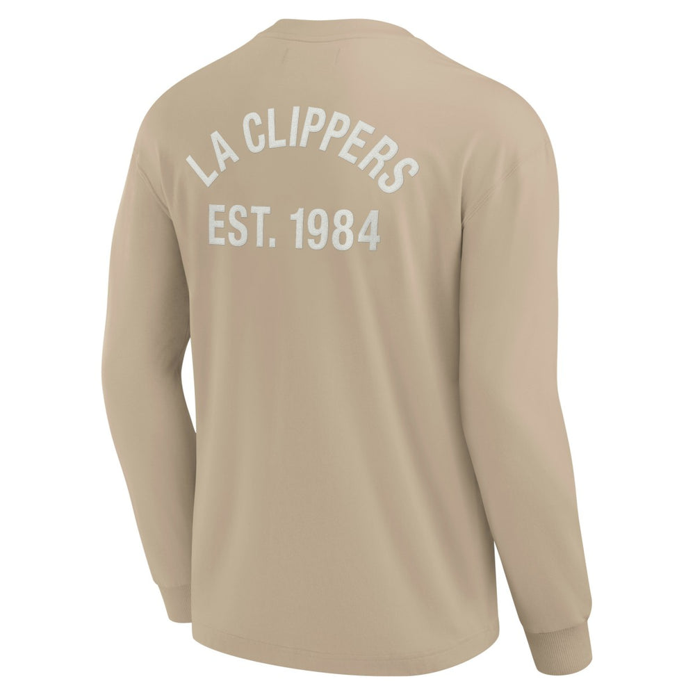 Fanatics - LA Clippers Unisex Elements Super Soft Long Sleeve T-Shirt - Khaki