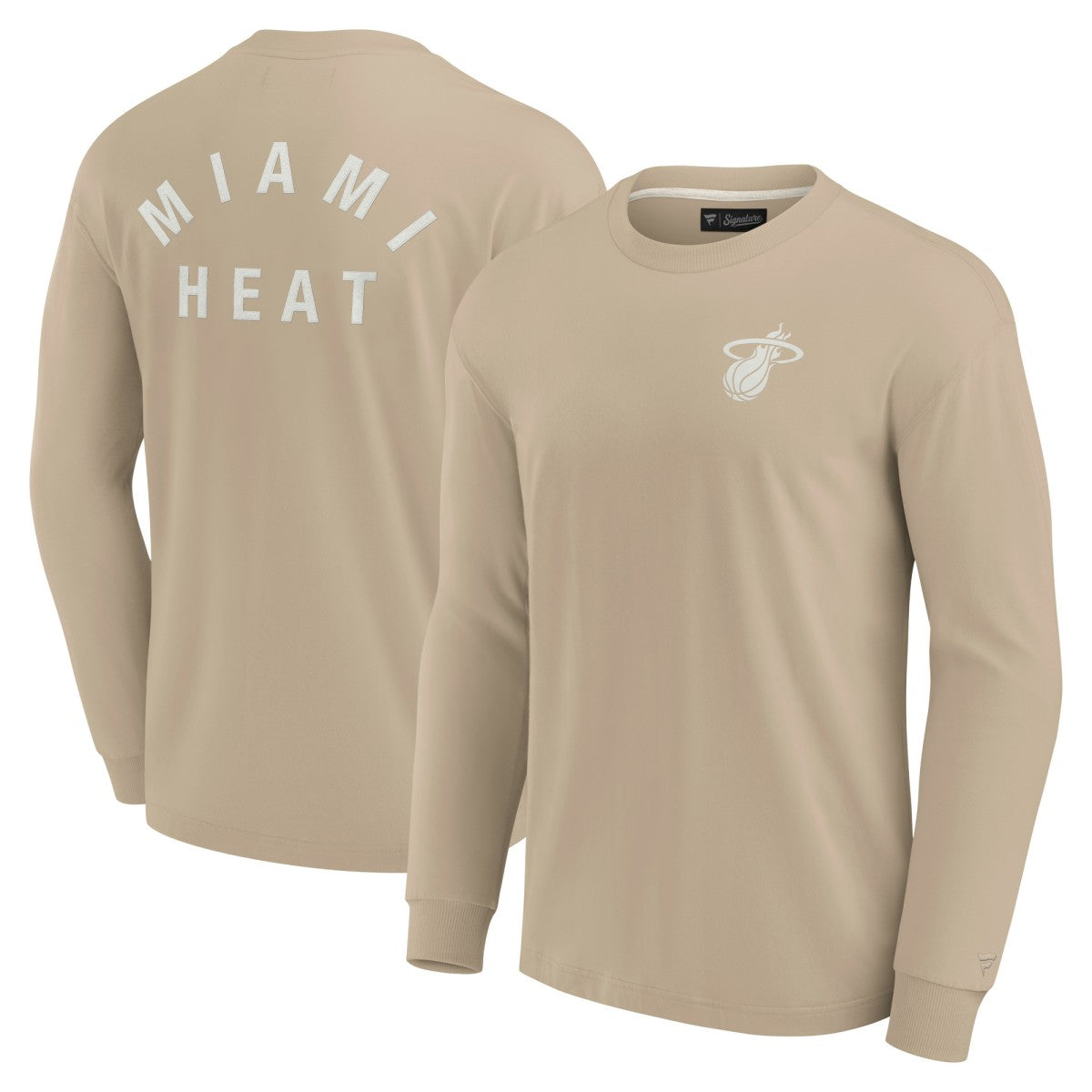 Fanatics - Miami Heat Unisex Elements Super Soft Long Sleeve T-Shirt - Khaki