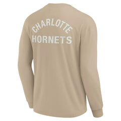 Fanatics - Charlotte Hornets Unisex Elements Super Soft Long Sleeve T-Shirt - Khaki