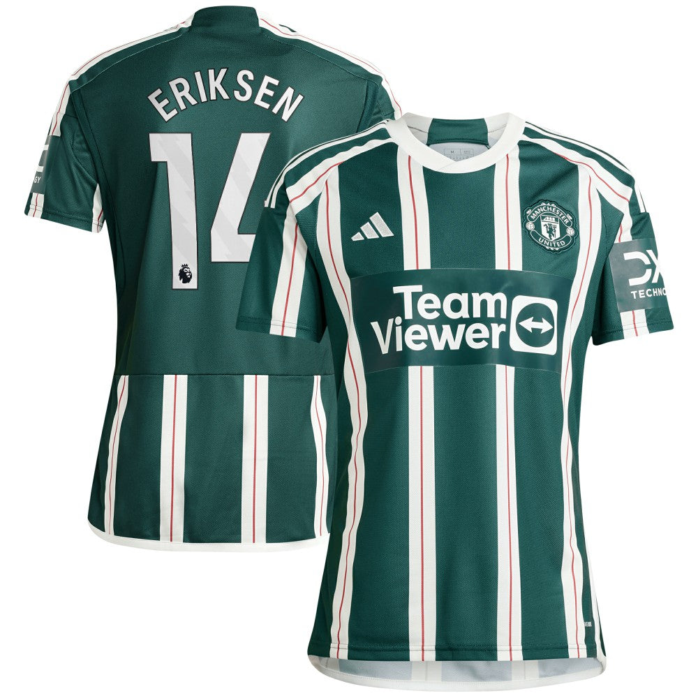 Adidas Christian Eriksen Manchester United 2023/24 Away Replica Player Jerseys - Green