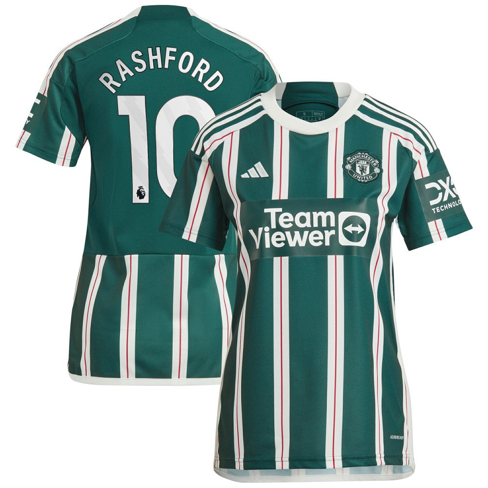 Adidas Marcus Rashford Manchester United Women's 2023/24 Away Replica Player Jerseys - Green