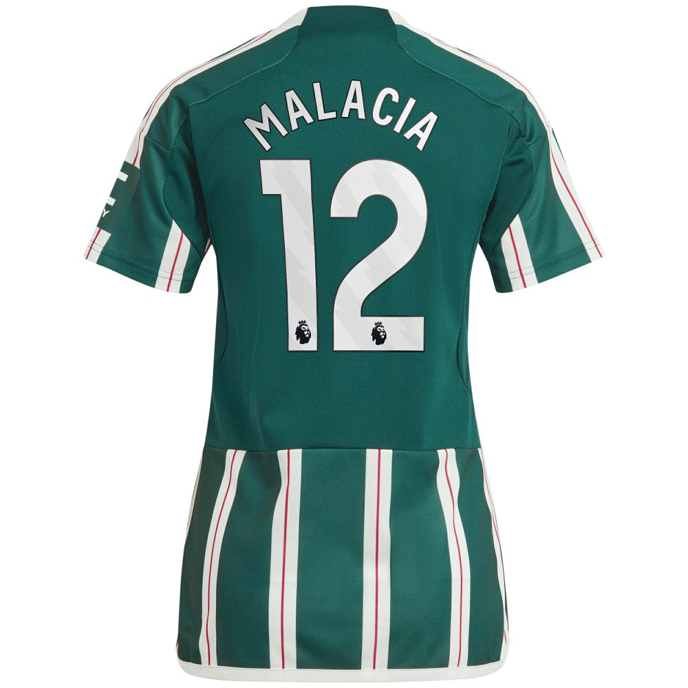 Adidas Tyrell Malacia Manchester United Women's 2023/24 Away Replica Player Jerseys - Green