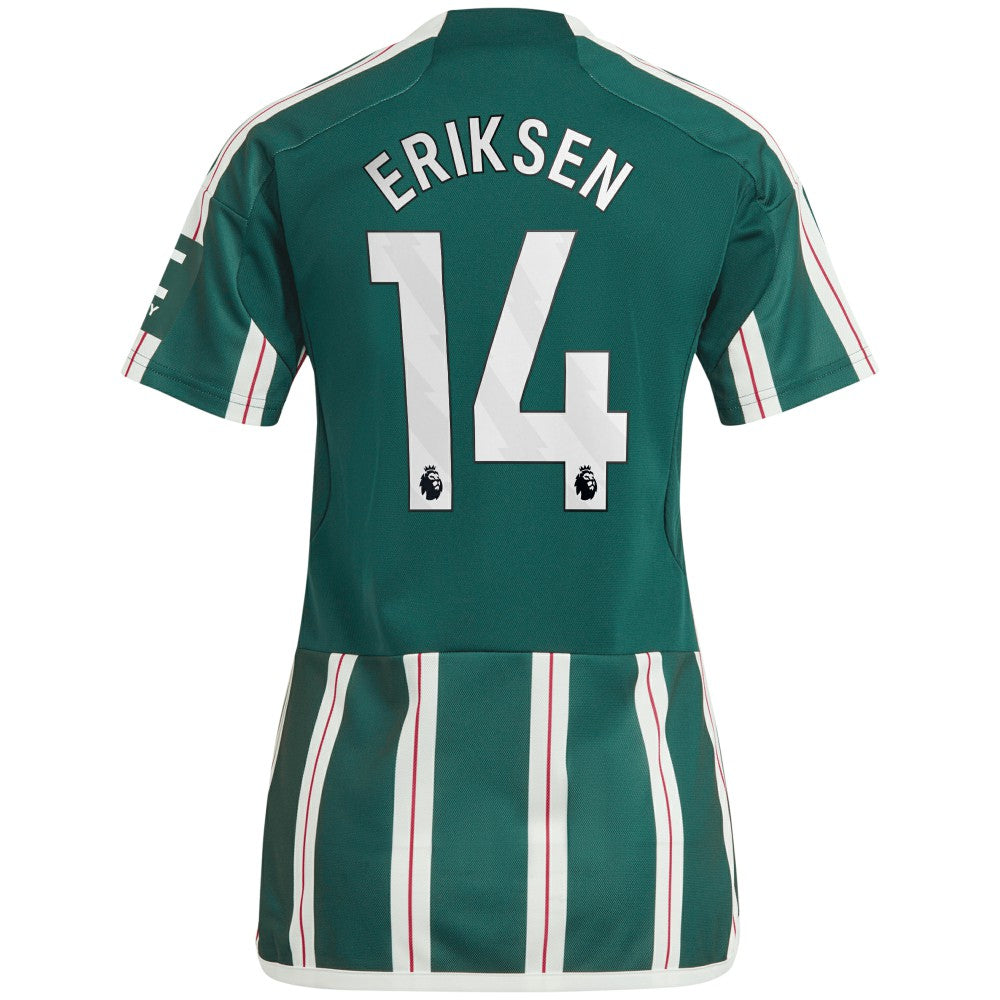 Adidas Christian Eriksen Manchester United Women's 2023/24 Away Replica Player Jerseys - Green
