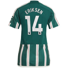 Adidas Christian Eriksen Manchester United Women's 2023/24 Away Replica Player Jerseys - Green