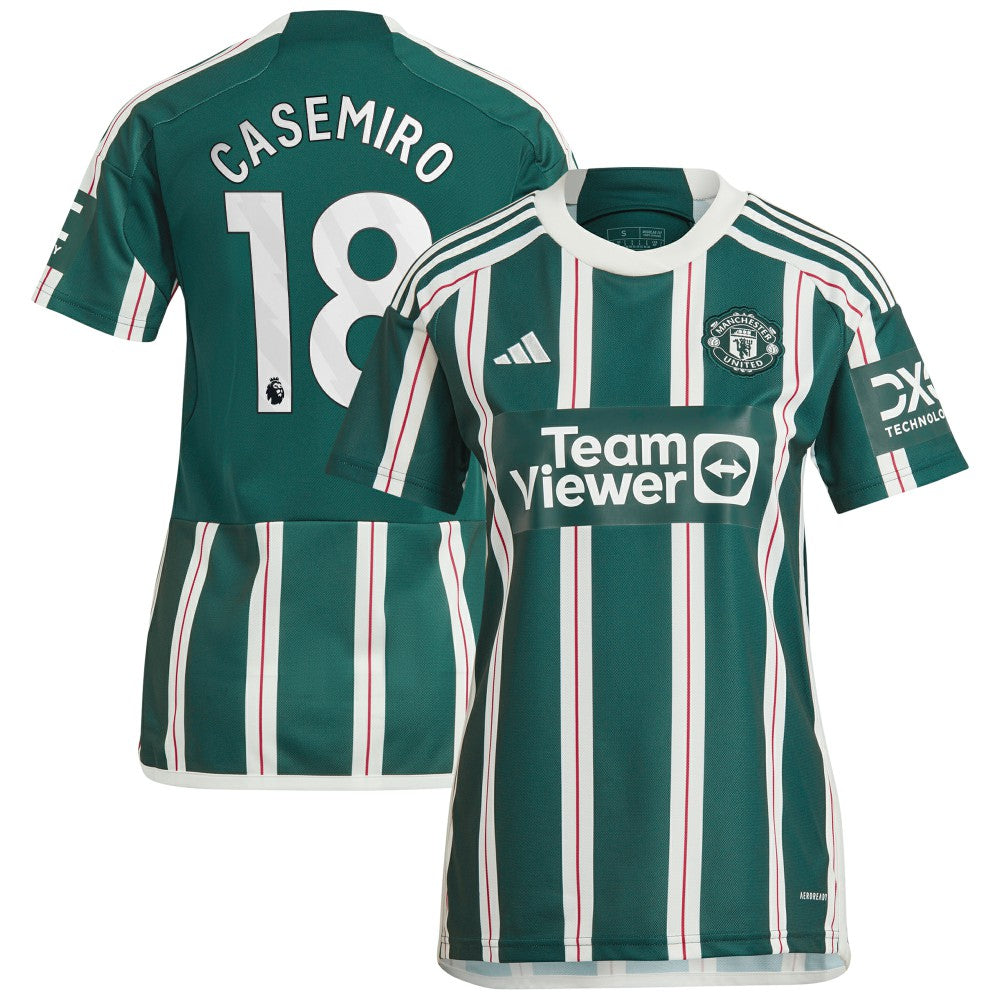 Adidas Casemiro Manchester United Women's 2023/24 Away Replica Player Jerseys - Green