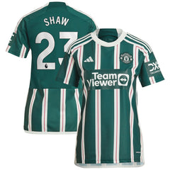 Adidas Luke Shaw Manchester United Women's 2023/24 Away Replica Player Jerseys - Green