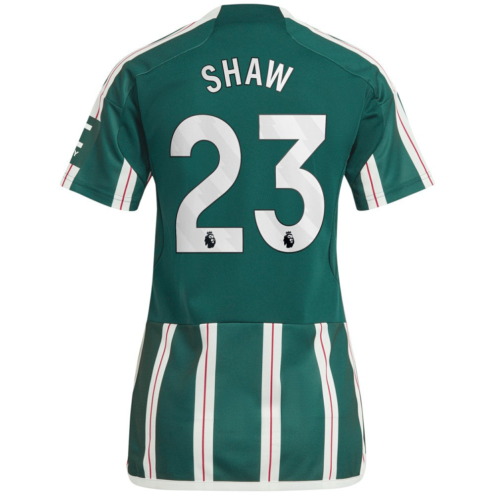 Adidas Luke Shaw Manchester United Women's 2023/24 Away Replica Player Jerseys - Green