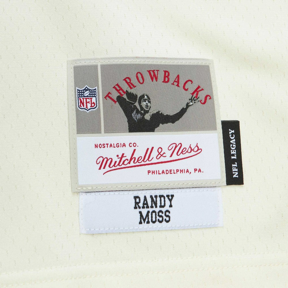 Randy Moss Minnesota Vikings Chainstitch Legacy Jersey Cream - Mitchell & Ness
