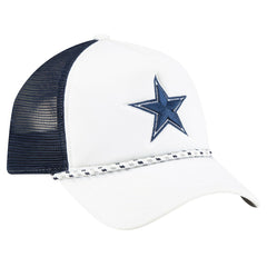 Dallas Cowboys New Era Court Sport Foam Front A-Frame 9FORTY Adjustable Trucker Hat White/Navy - NFL
