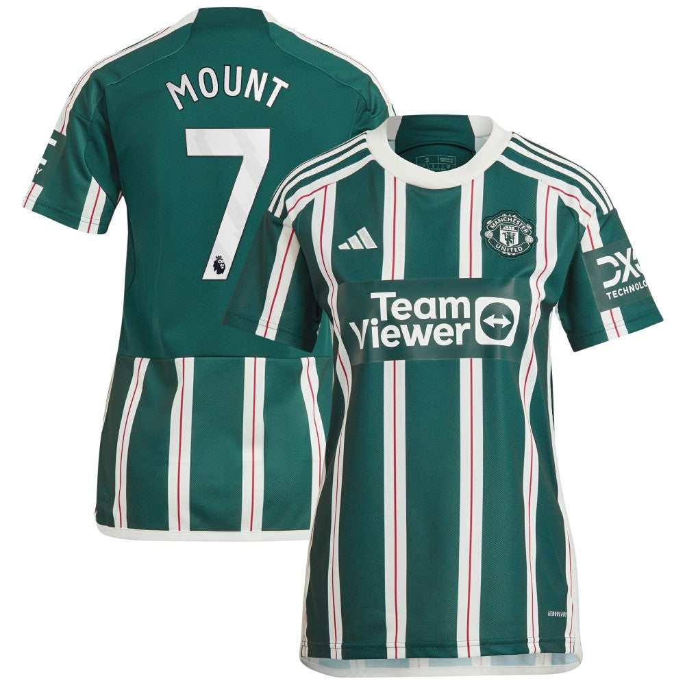 Adidas Mason Mount Manchester United Women's 2023/24 Away Replica Player Jerseys - Green