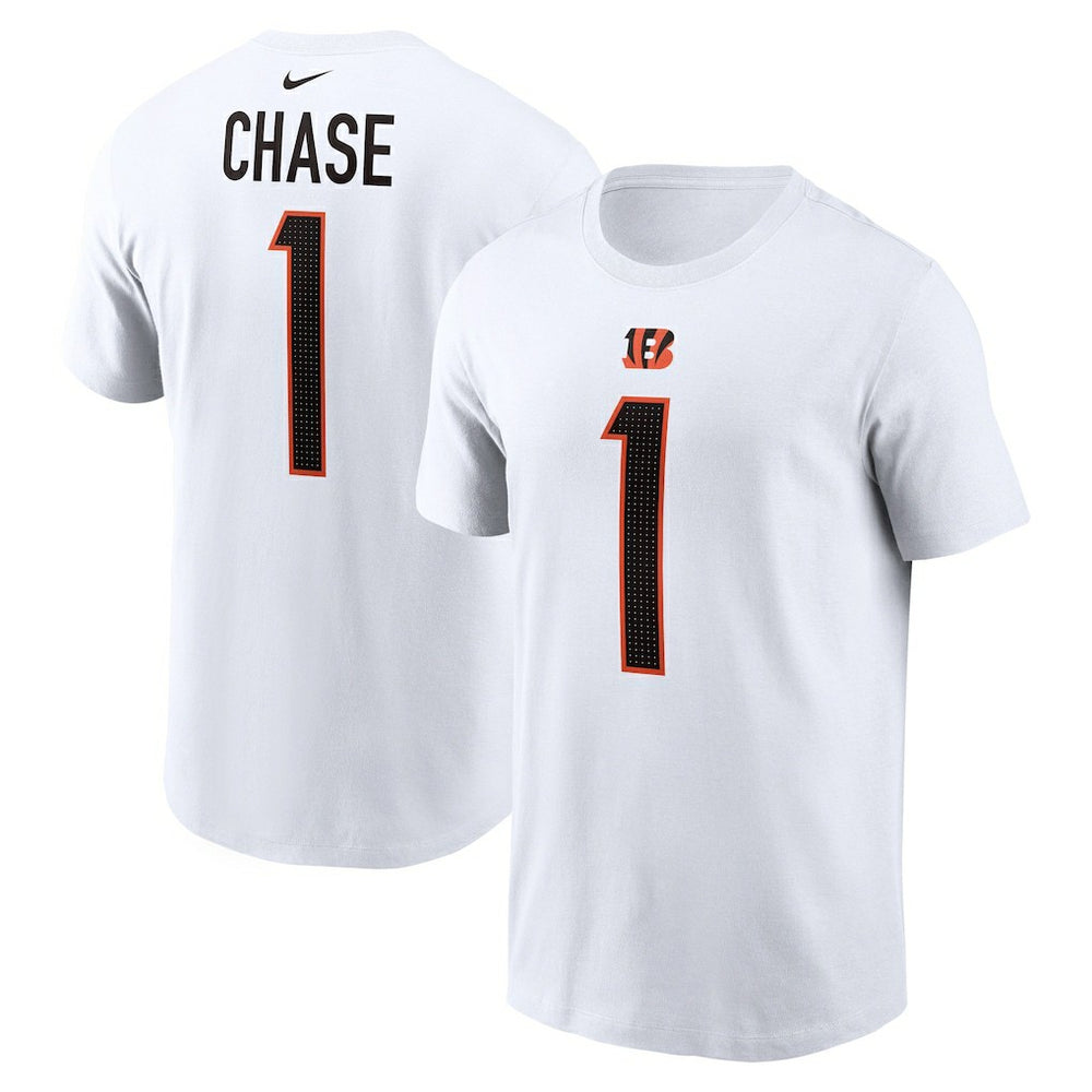 Ja'Marr Chase Cincinnati Bengals Player Name & Number T-Shirt White - Nike