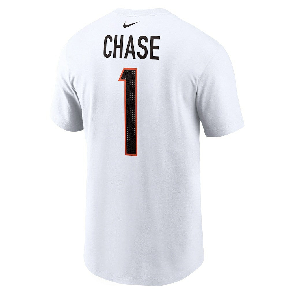 Ja'Marr Chase Cincinnati Bengals Player Name & Number T-Shirt White - Nike