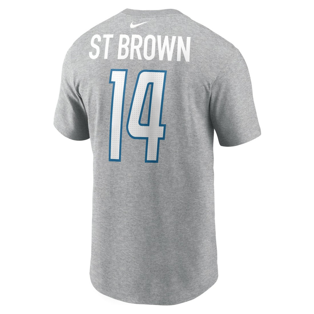 Amon-Ra St. Brown Detroit Lions Player Name & Number T-Shirt Gray - Nike