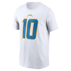Justin Herbert Los Angeles Chargers Player Name & Number T-Shirt White - Nike