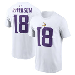 Justin Jefferson Minnesota Vikings Player Name & Number T-Shirt White - Nike