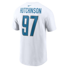 Aidan Hutchinson Detroit Lions Player Name & Number T-Shirt White - Nike
