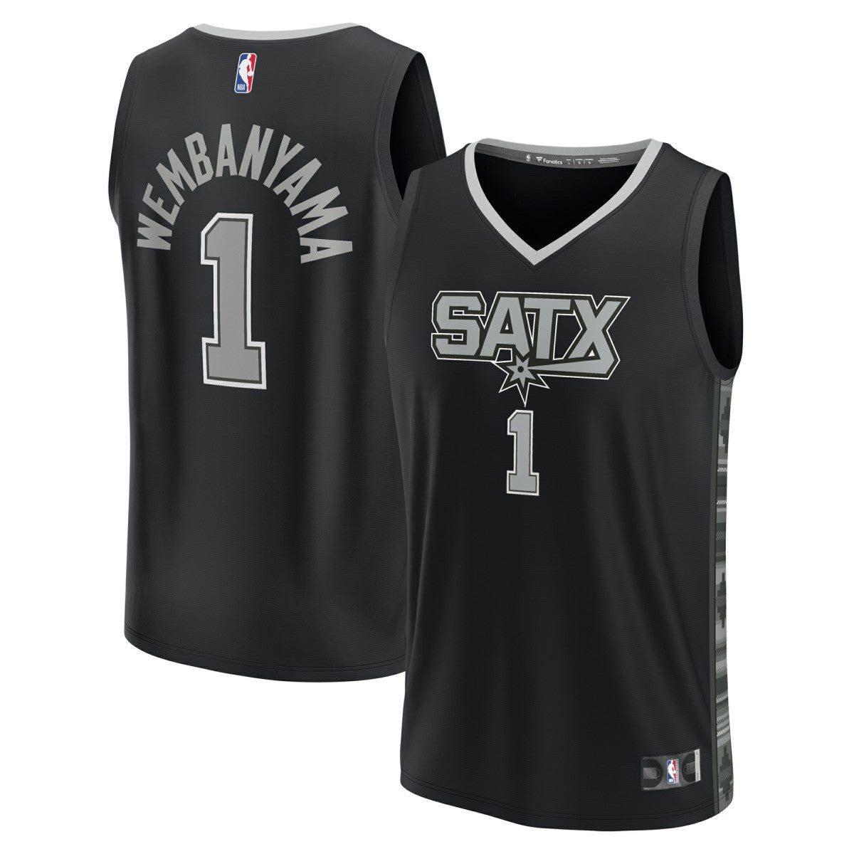 Fanatics - Victor Wembanyama San Antonio Spurs Fast Break Player Jersey - Statement Edition - Black