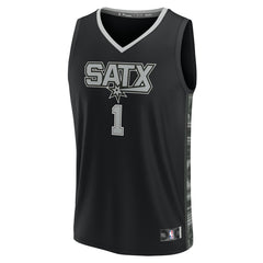 Fanatics - Victor Wembanyama San Antonio Spurs Fast Break Player Jersey - Statement Edition - Black