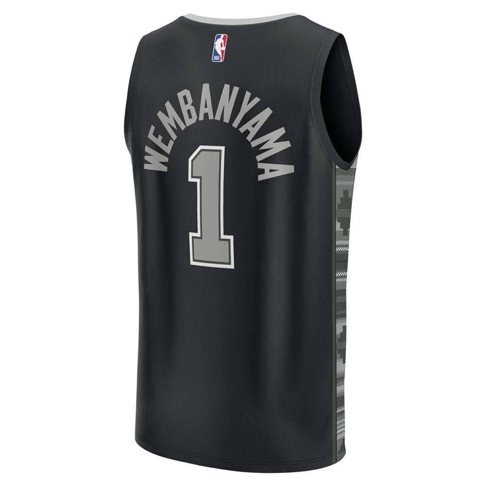 Fanatics - Victor Wembanyama San Antonio Spurs Fast Break Player Jersey - Statement Edition - Black