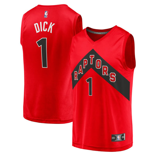 Gradey Dick Toronto Raptors Youth Fast Break Player Jersey - Icon Edition - Red | NBA Jerseys