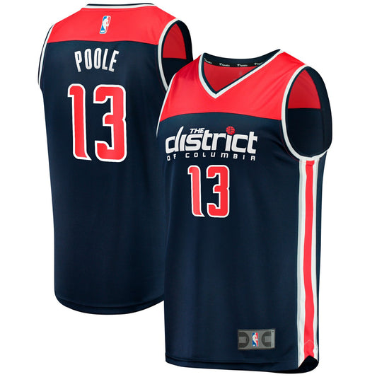 Jordan Poole Washington Wizards Youth Fast Break Player Jersey - Statement Edition - Navy | NBA Jerseys