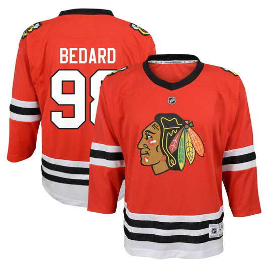 Connor Bedard Chicago Blackhawks Youth Home Replica Player Jersey - Red | NHL Jerseys