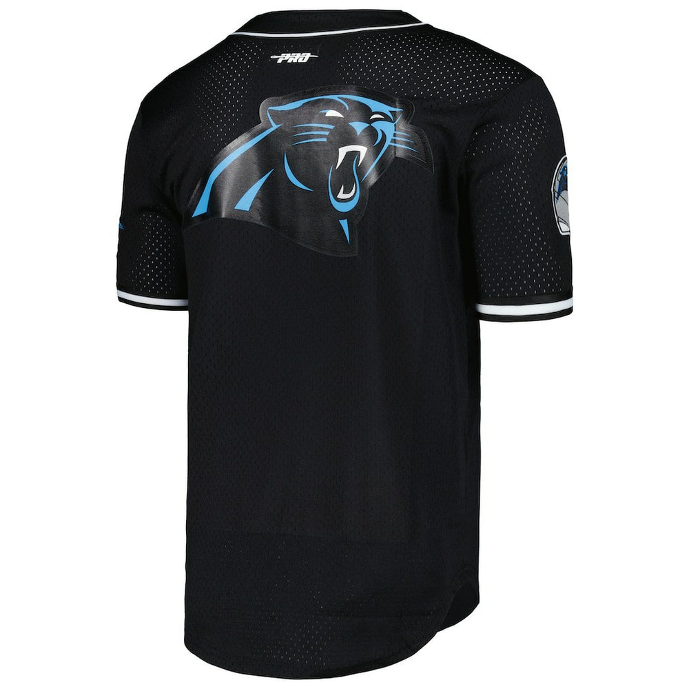 Bryce Young Carolina Panthers Pro Standard Mesh Baseball Button-Up T-Shirt Black - NFL