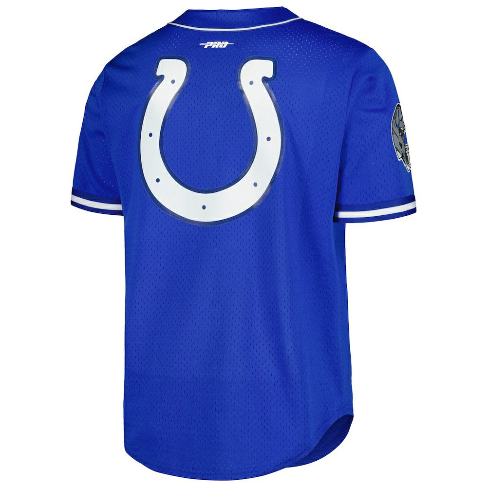 Anthony Richardson Indianapolis Colts Pro Standard Mesh Baseball Button-Up T-Shirt Royal - NFL