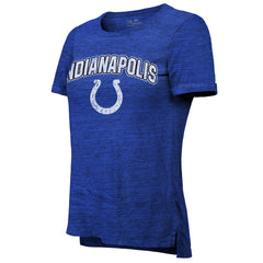 Indianapolis Colts Majestic Threads Women's Indiana Nights Alternate Tri-Blend Boyfriend T-Shirt Heather Blue - NFL