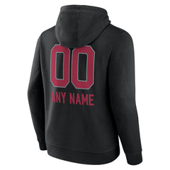 Arizona Cardinals Personalized Name & Number Team Wordmark Pullover Hoodie Black - NFL