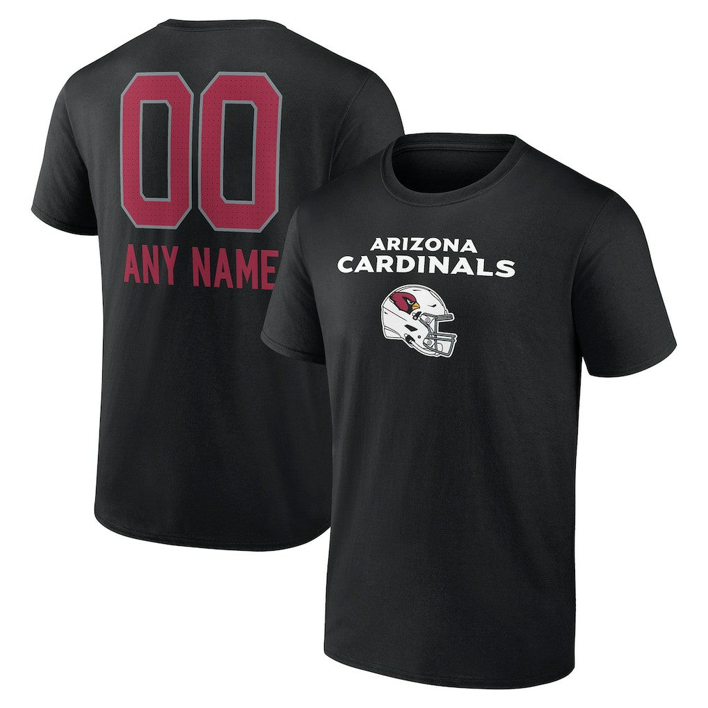 Arizona Cardinals Personalized Name & Number Team Wordmark T-Shirt Black - NFL