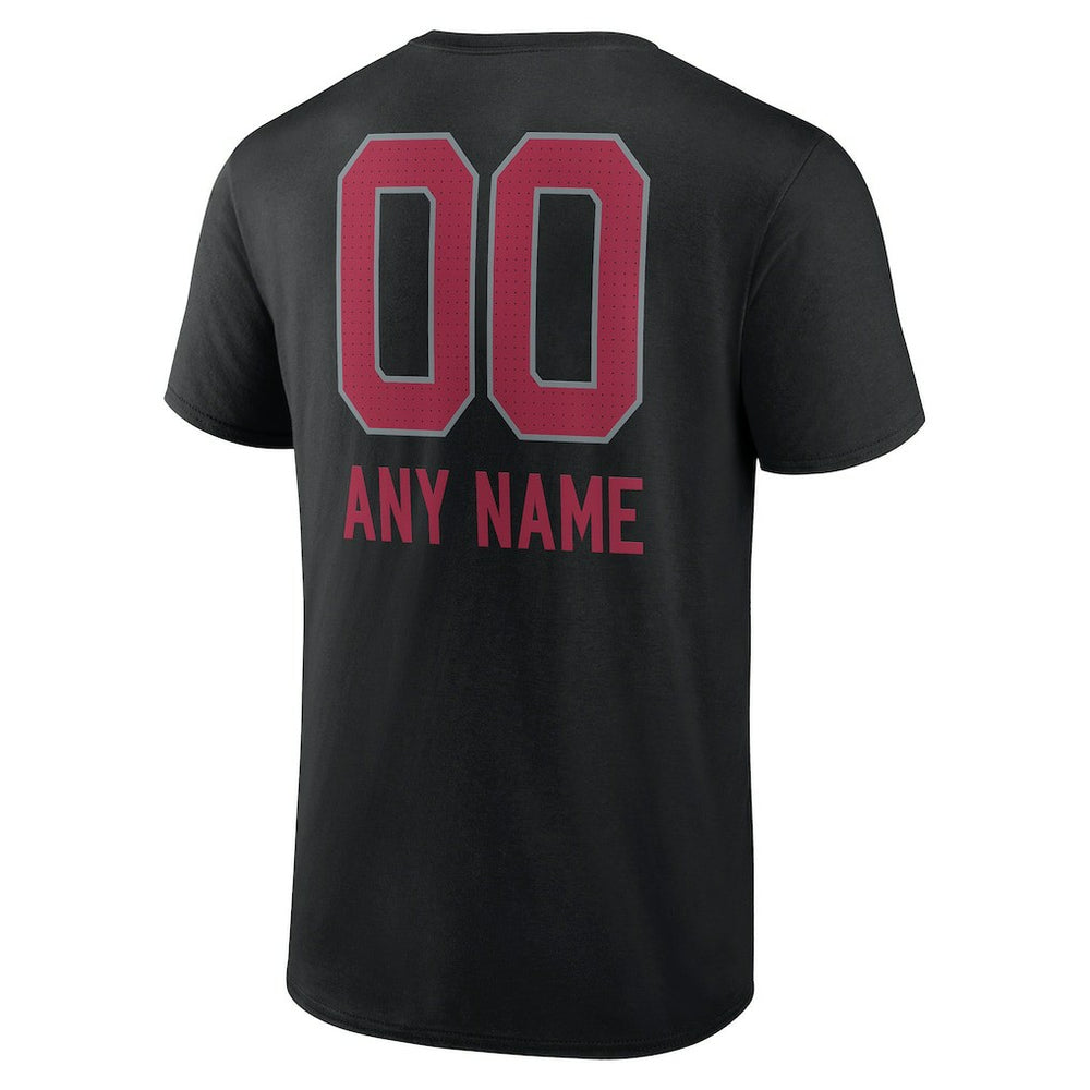 Arizona Cardinals Personalized Name & Number Team Wordmark T-Shirt Black - NFL
