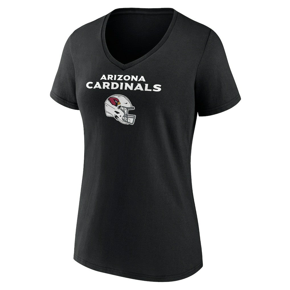 Arizona Cardinals Women's Personalized Name & Number Team Wordmark V-Neck T-Shirt Black - NFL