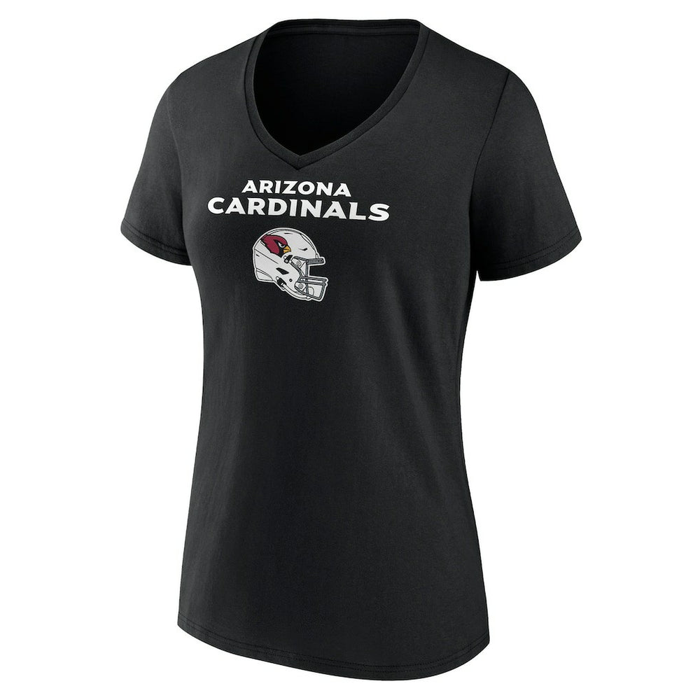 Arizona Cardinals Women's Personalized Name & Number Team Wordmark V-Neck T-Shirt Black - NFL