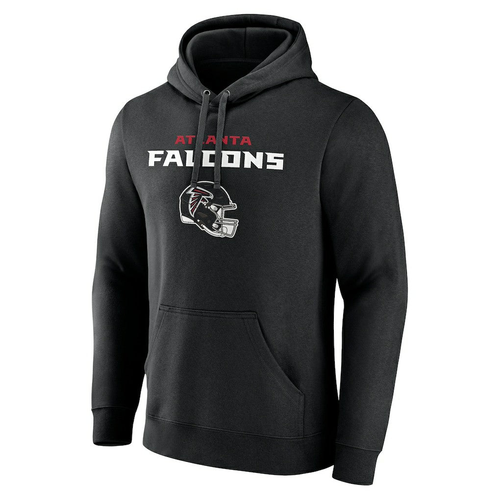 Atlanta Falcons Personalized Name & Number Team Wordmark Pullover Hoodie Black - NFL