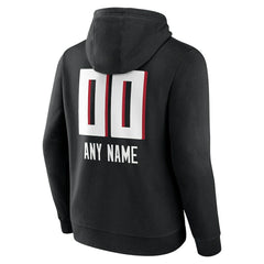 Atlanta Falcons Personalized Name & Number Team Wordmark Pullover Hoodie Black - NFL
