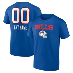 Buffalo Bills Personalized Name & Number Team Wordmark T-Shirt Royal - NFL