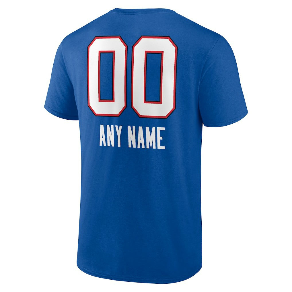 Buffalo Bills Personalized Name & Number Team Wordmark T-Shirt Royal - NFL