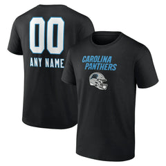 Carolina Panthers Personalized Name & Number Team Wordmark T-Shirt Black - NFL