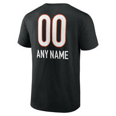 Cincinnati Bengals Personalized Name & Number Team Wordmark T-Shirt Black - NFL