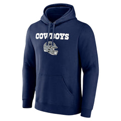 Dallas Cowboys Personalized Name & Number Team Wordmark Pullover Hoodie Navy - NFL