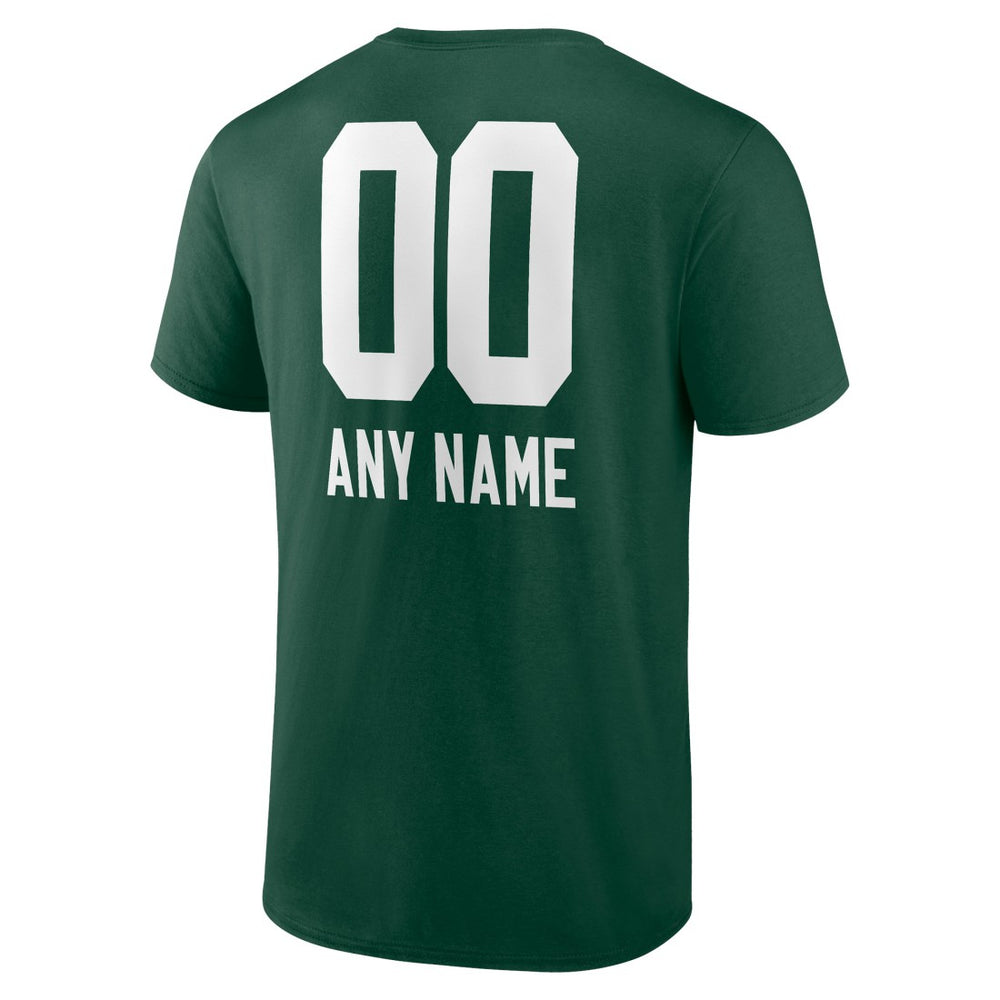 Green Bay Packers Personalized Name & Number Team Wordmark T-Shirt Green - NFL
