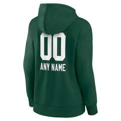 Green Bay Packers Women's Personalized Name & Number Team Wordmark Pullover Hoodie Green - NFL