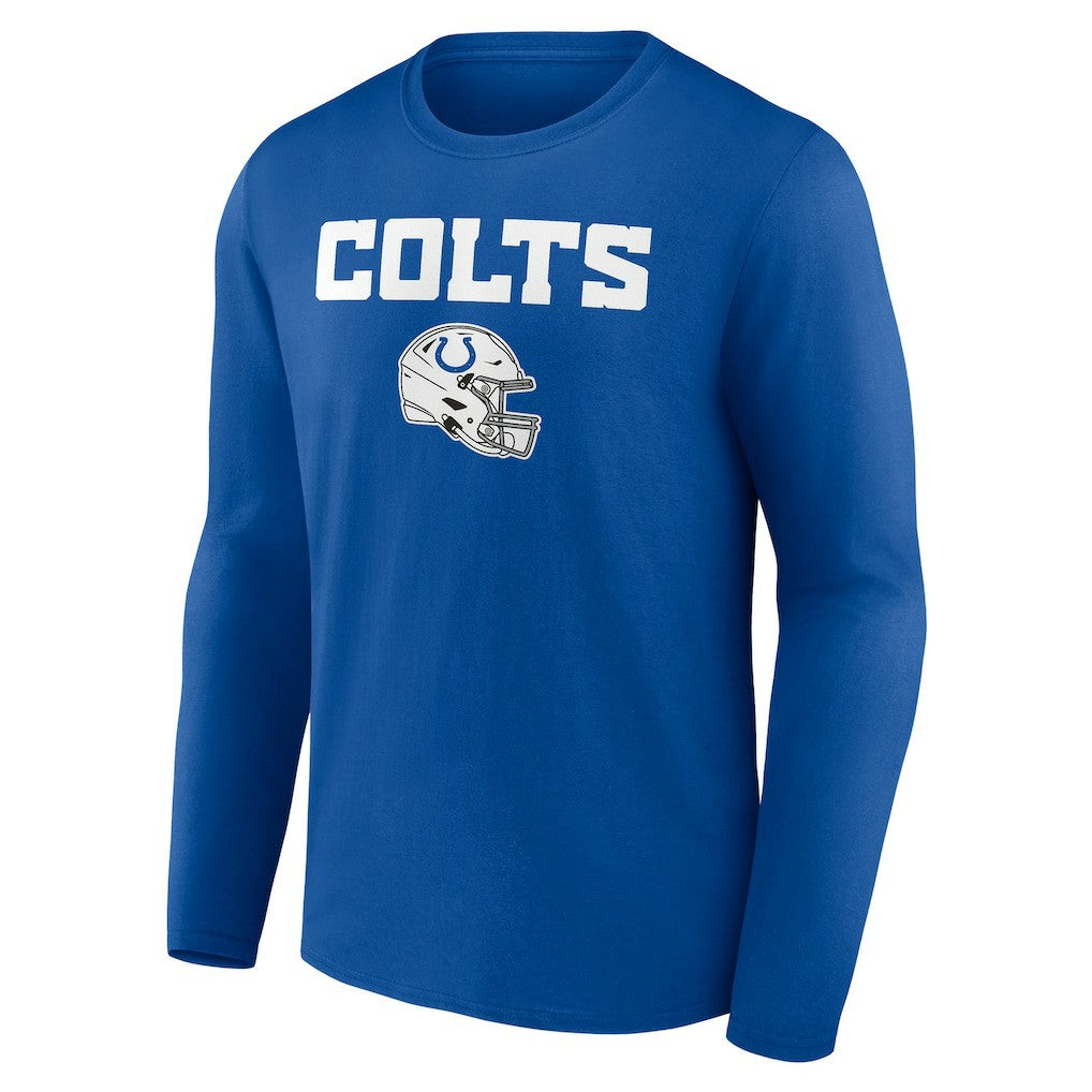 Indianapolis Colts Personalized Name & Number Team Wordmark Long Sleeve T-Shirt Royal - NFL