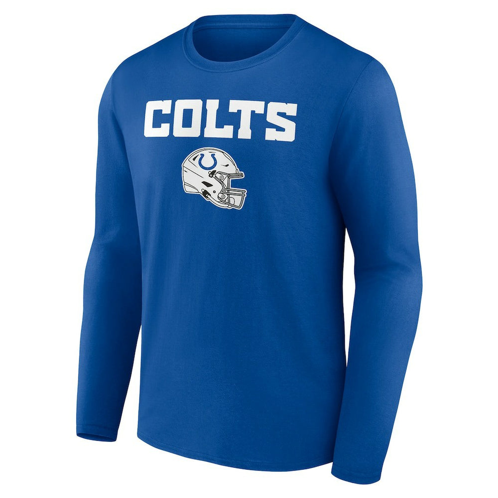 Indianapolis Colts Personalized Name & Number Team Wordmark Long Sleeve T-Shirt Royal - NFL