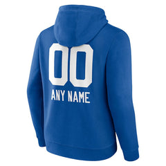 Indianapolis Colts Personalized Name & Number Team Wordmark Pullover Hoodie Royal - NFL