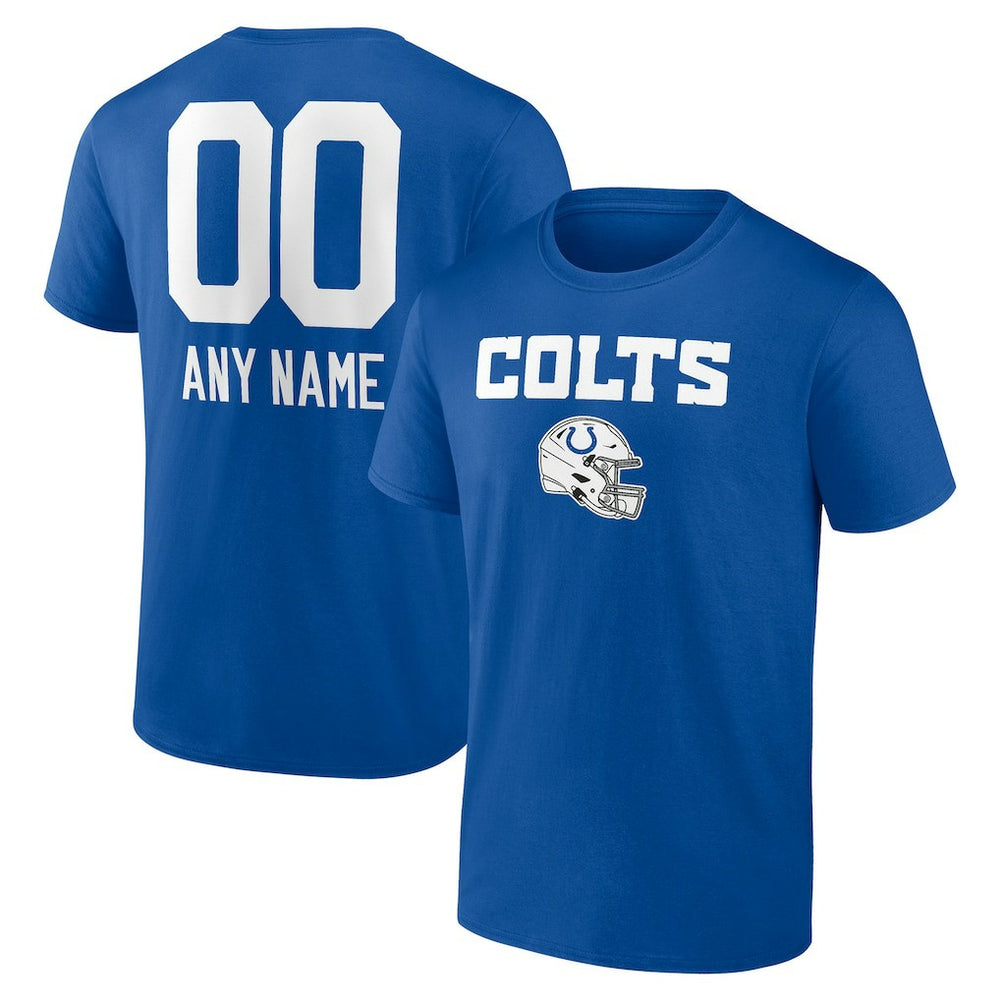 Indianapolis Colts Personalized Name & Number Team Wordmark T-Shirt Royal - NFL
