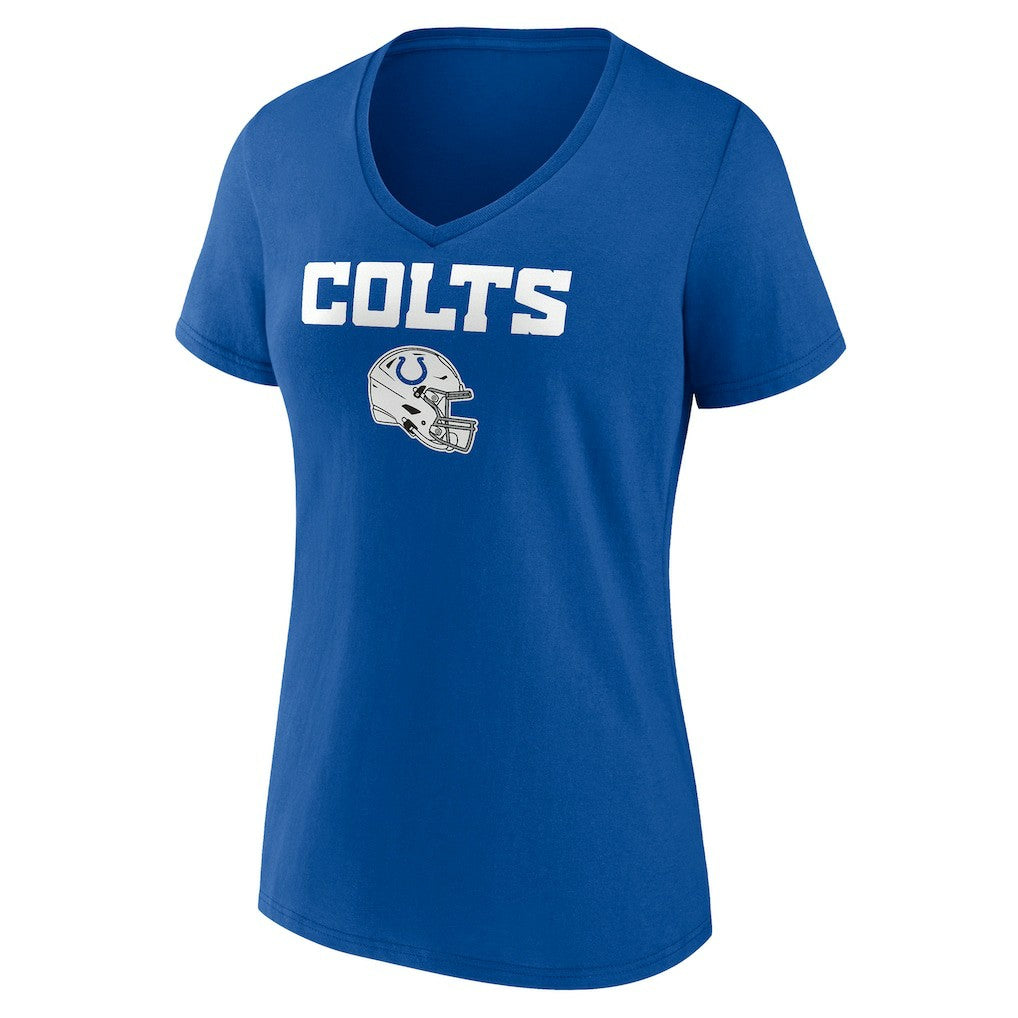 Indianapolis Colts Women's Personalized Name & Number Team Wordmark V-Neck T-Shirt Royal - NFL
