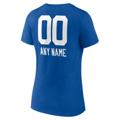 Indianapolis Colts Women's Personalized Name & Number Team Wordmark V-Neck T-Shirt Royal - NFL