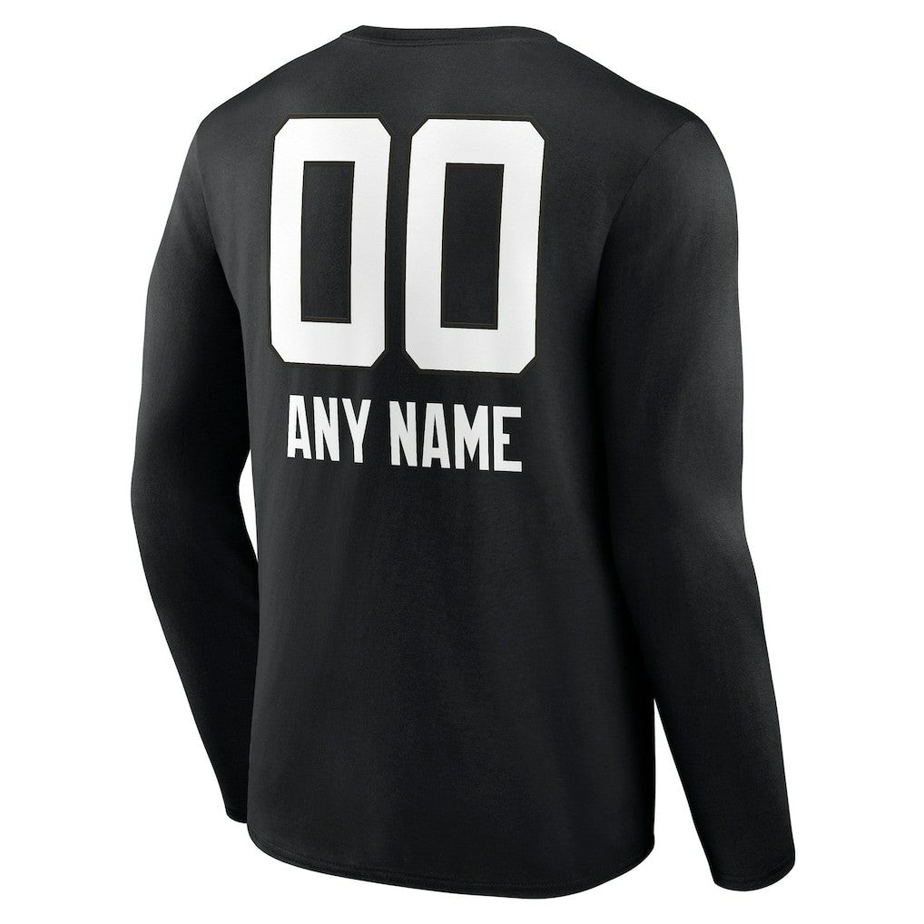 Jacksonville Jaguars Personalized Name & Number Team Wordmark Long Sleeve T-Shirt Black - NFL